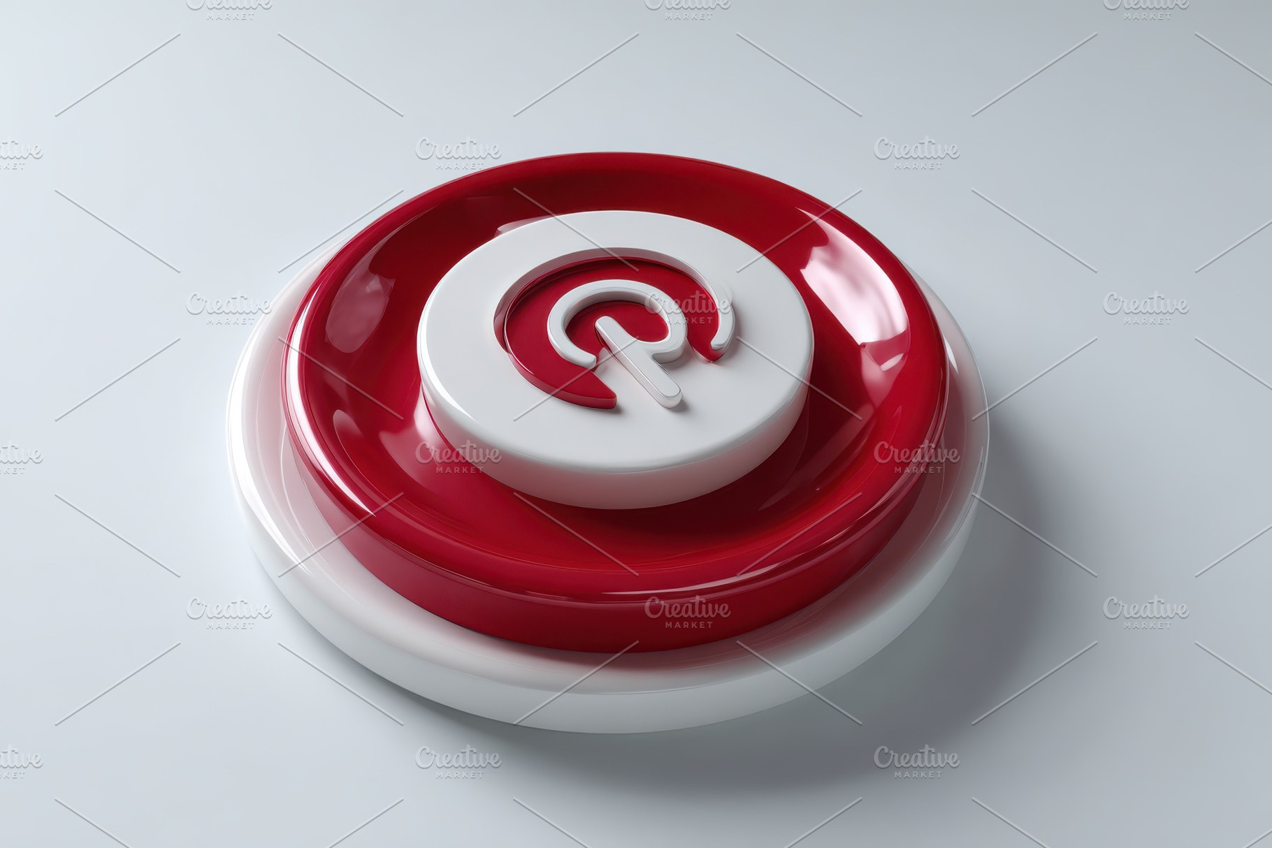 Pinterest logo red white layered des, a Background Photo by Pixeness Studio
