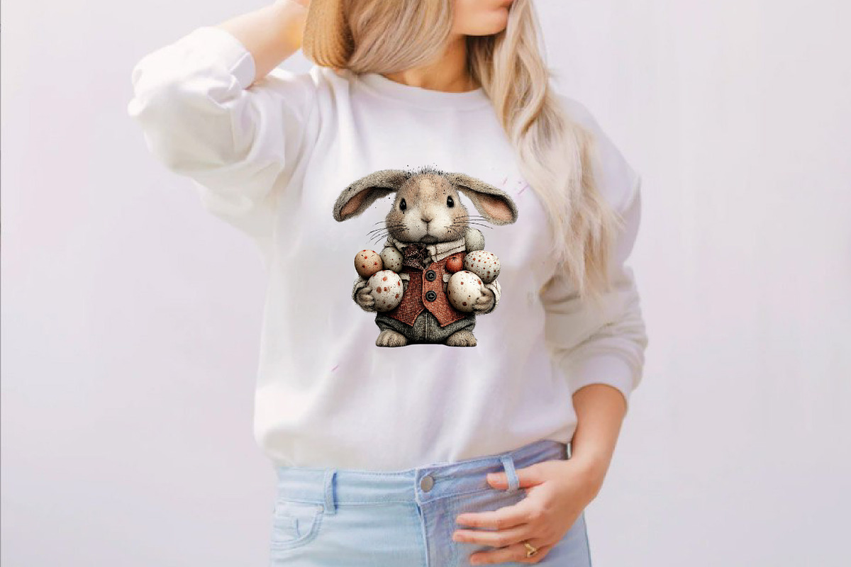 Cute Easter Clipart Bunny Clipart Bu, an Illustration by SVGArt (Photo 4 of 8)