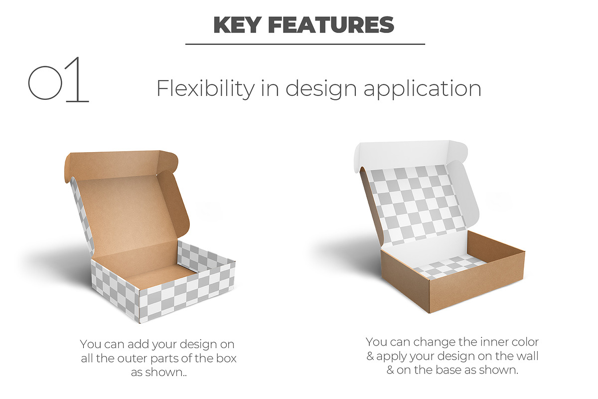 Kraft Paper Mailing Box Mockup, a Packaging Mockup by Sheikhadesign (Photo 2 of 10)