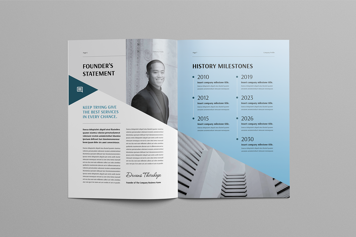 Company Profile Template, a Brochure Template by Leaflove (Photo 4 of 10)