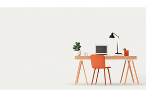 A minimalist home office setup, a Person Photo by Sergey Kotenev