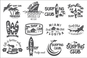 Vintage Surfing Badges