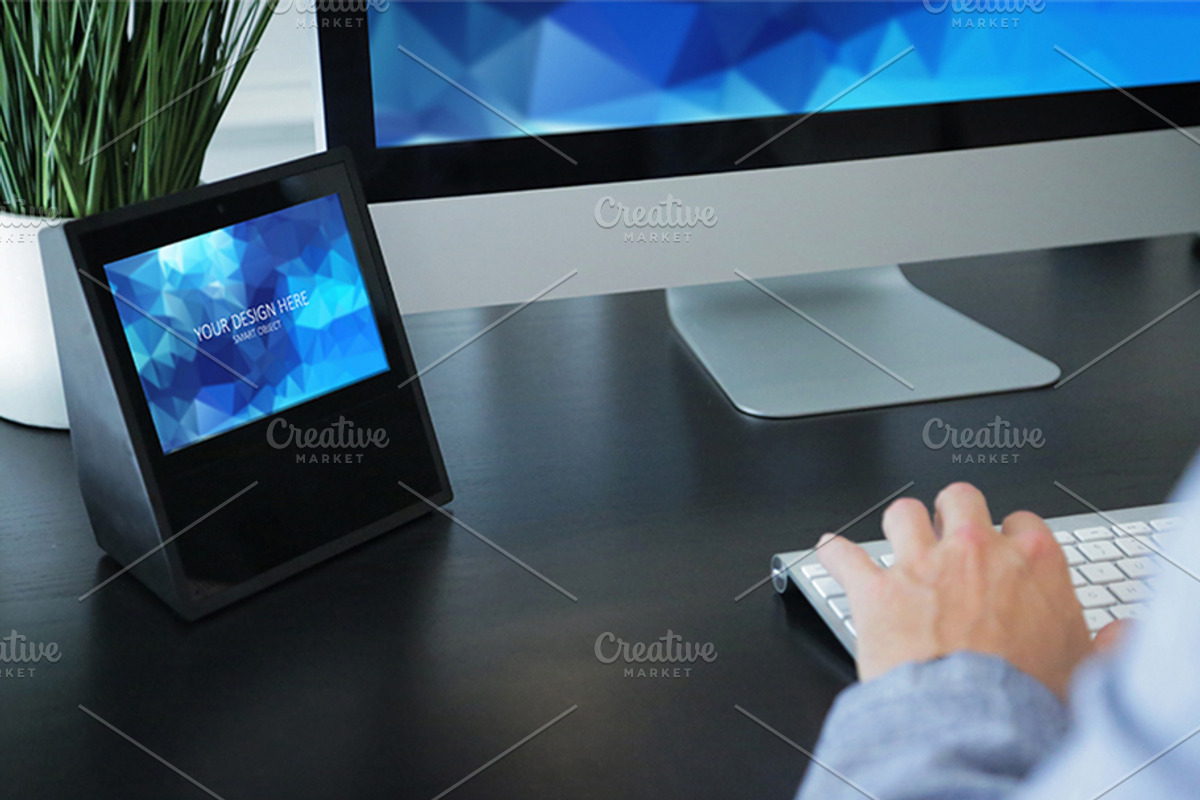 Echo Show Workstation PSD Mockups, an iPhone Mockup by Shop Mockpro (Photo 14 of 19)
