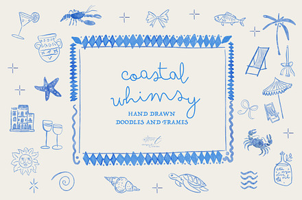 Coastal Whimsy- summer doodles, a Graphic by Twigs and Twine