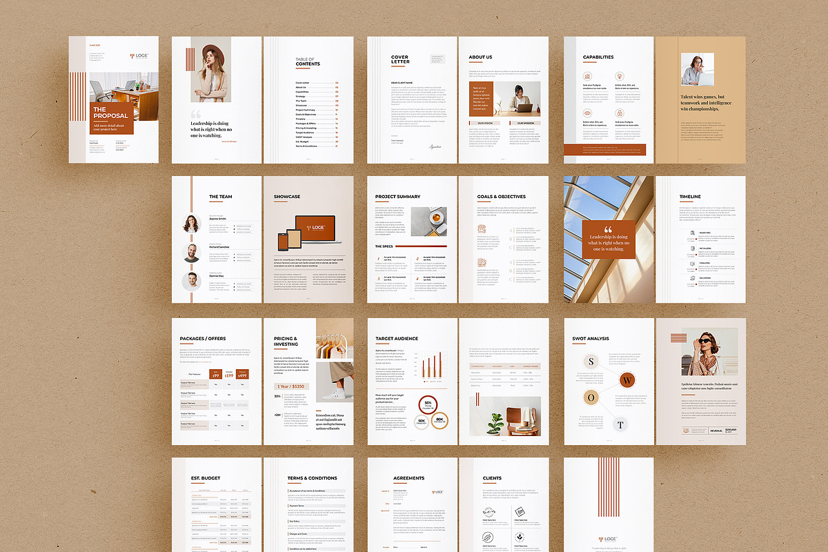 The Proposal | Canva, InDesign, a Brochure Template by BrochuresFactory (Photo 10 of 11)