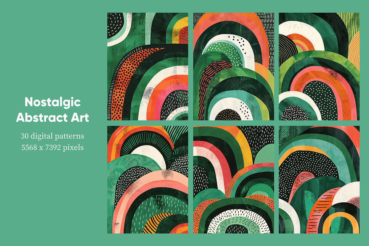 Nostalgic Abstract Art, a Decorative Illustration by Housui Patterns (Photo 3 of 8)