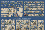 Vintage Hydrangea Junk Journal Kit, an Object Graphic by Traveling Designer (Thumbnail 5 of 6)