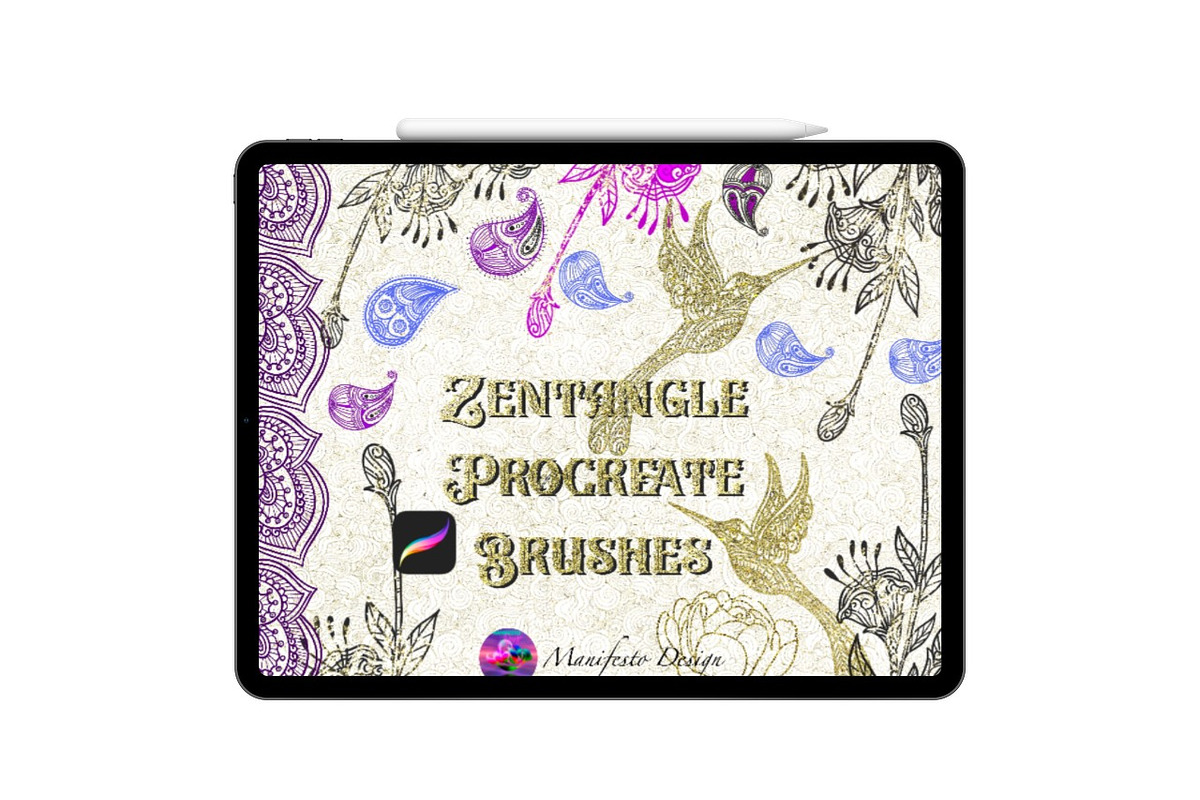 Zentangle Procreate Brushes Bundle, a Brush Add-On by Manifesto Design Gallery (Photo 1 of 14)