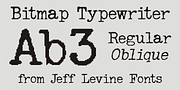 Bitmap Typewriter JNL, a Font by Jeff Levine Fonts (Thumbnail 1 of 4)