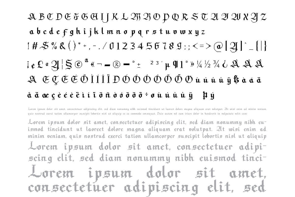 Pixel Fraktur Blackletter, a Blackletter Font by cromatixclassroom (Photo 3 of 9)