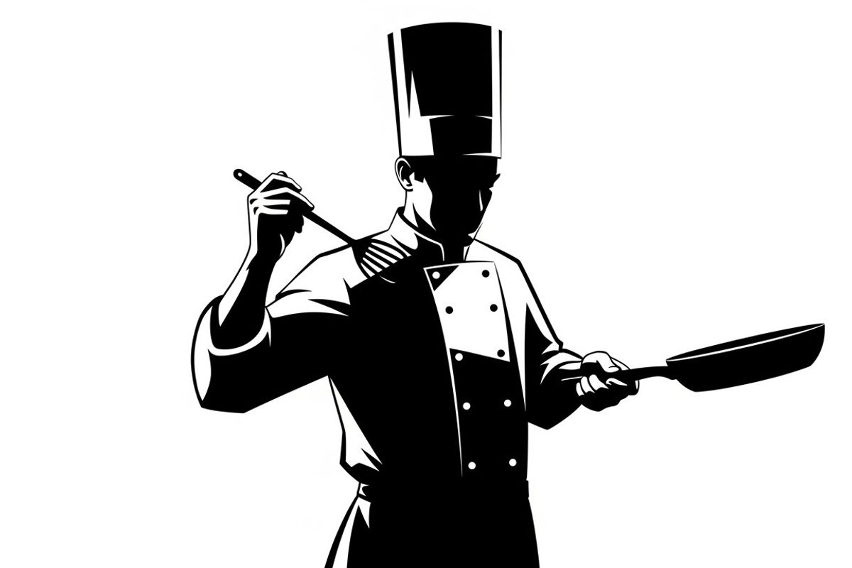 High-quality chef cooking silhouette, an Illustration by Amazin_art (Photo 13 of 31)