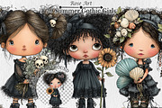 Summer Gothic Girls Clipart, a Seasonal Illustration by Rose Art (Thumbnail 1 of 6)