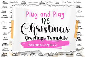 Christmas greeting Templates, a Branding & Logo Template by BearyType Studio