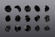 3D Black Shapes - 120 illustrations, an Object Graphic by assetpro.design (Thumbnail 9 of 15)