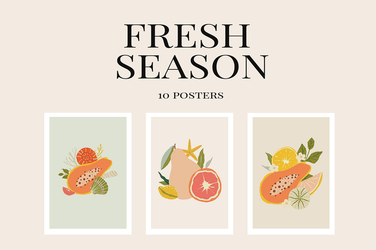 Fresh Season Printable Poster Set, an Object Illustration by anastasiia.art (Photo 4 of 8)