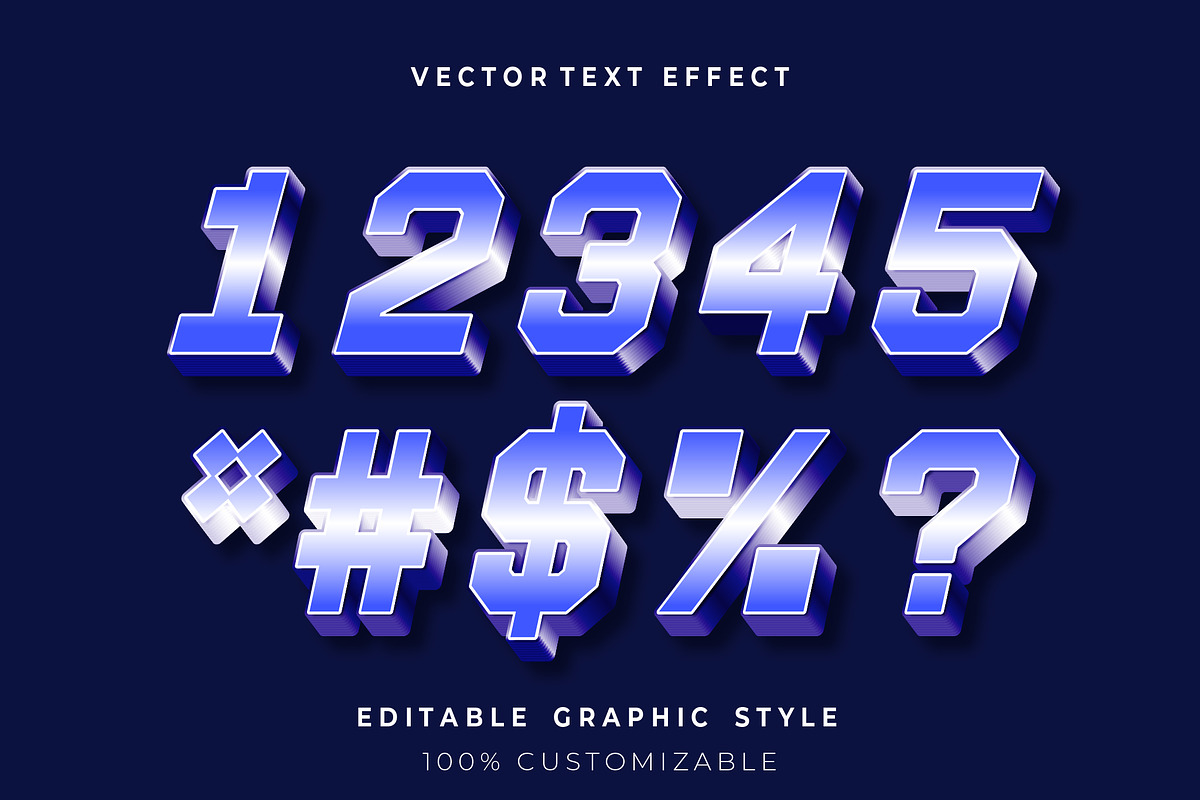 Metallic 3D Bold Text Effect preview 2