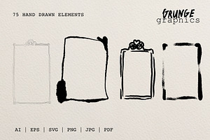 75 Drawn & Painted Grunge Graphics