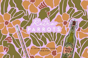 Retro Parrots