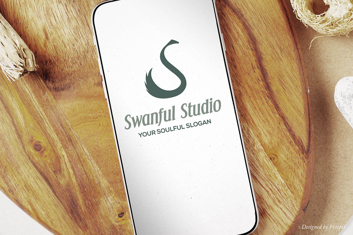 Swan Letter Brand Mark | Canva & AI, a Branding & Logo Template by Elibee (Photo 5 of 6)