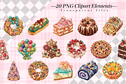 Christmas Bakery Watercolor Cliparts, a Food Illustration by Ink Gallery (Thumbnail 2 of 13)