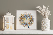 Vintage Blue Christmas, a Seasonal Illustration by Vasmila (Thumbnail 4 of 6)