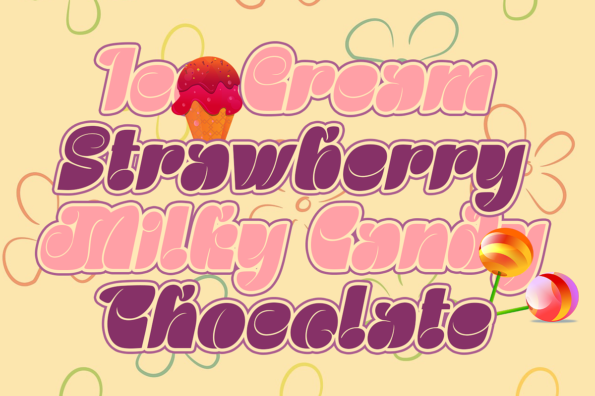 Corpale Bubble Curly Font, a Font by madeDeduk (Photo 2 of 8)