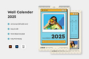 Y2K Retro Wall Calendar 2025 Design, a Stationery Template by twinstd (Thumbnail 1 of 3)