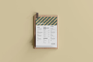 A4 Food Menu On A Board Mockup