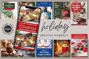 Holiday Canva Pinterest Templates