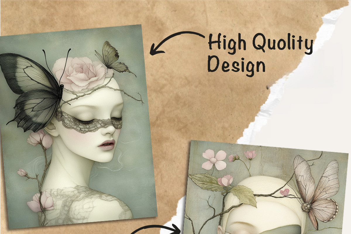 25 Lady Of Spring Digital Papers, a Person Illustration by Fusion Dream (Photo 8 of 10)
