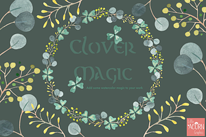 Clover Magic Watercolor Graphics