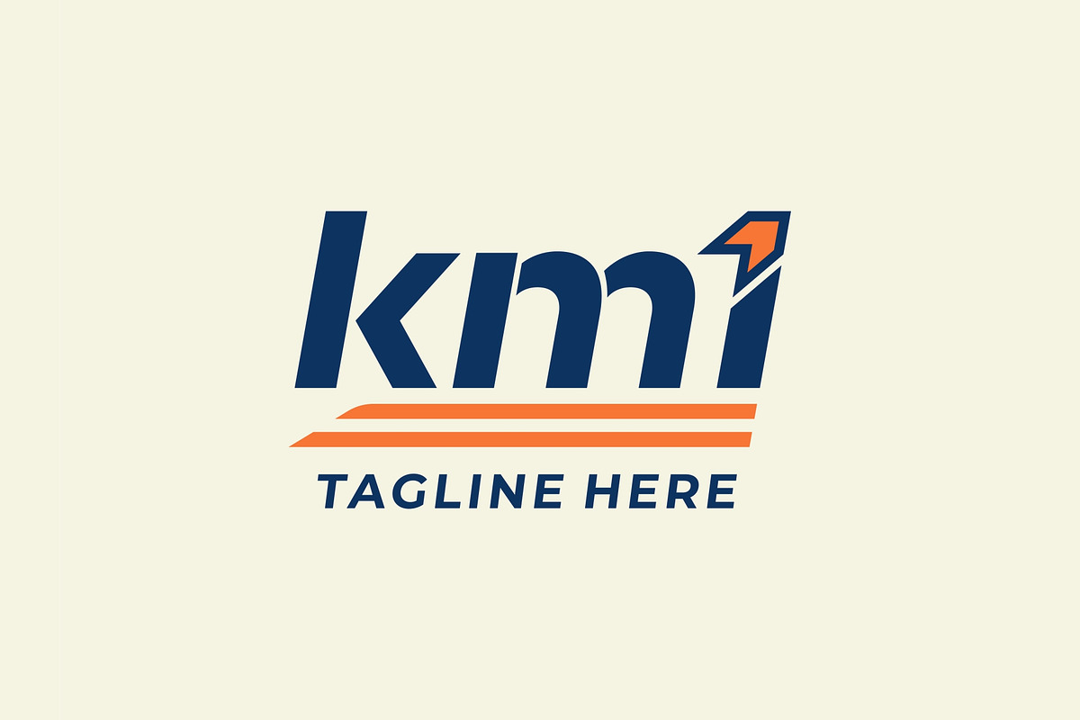 Km1 Wordmark Speed Motion Logo, a Branding & Logo Template by ika trisiana (Photo 2 of 2)