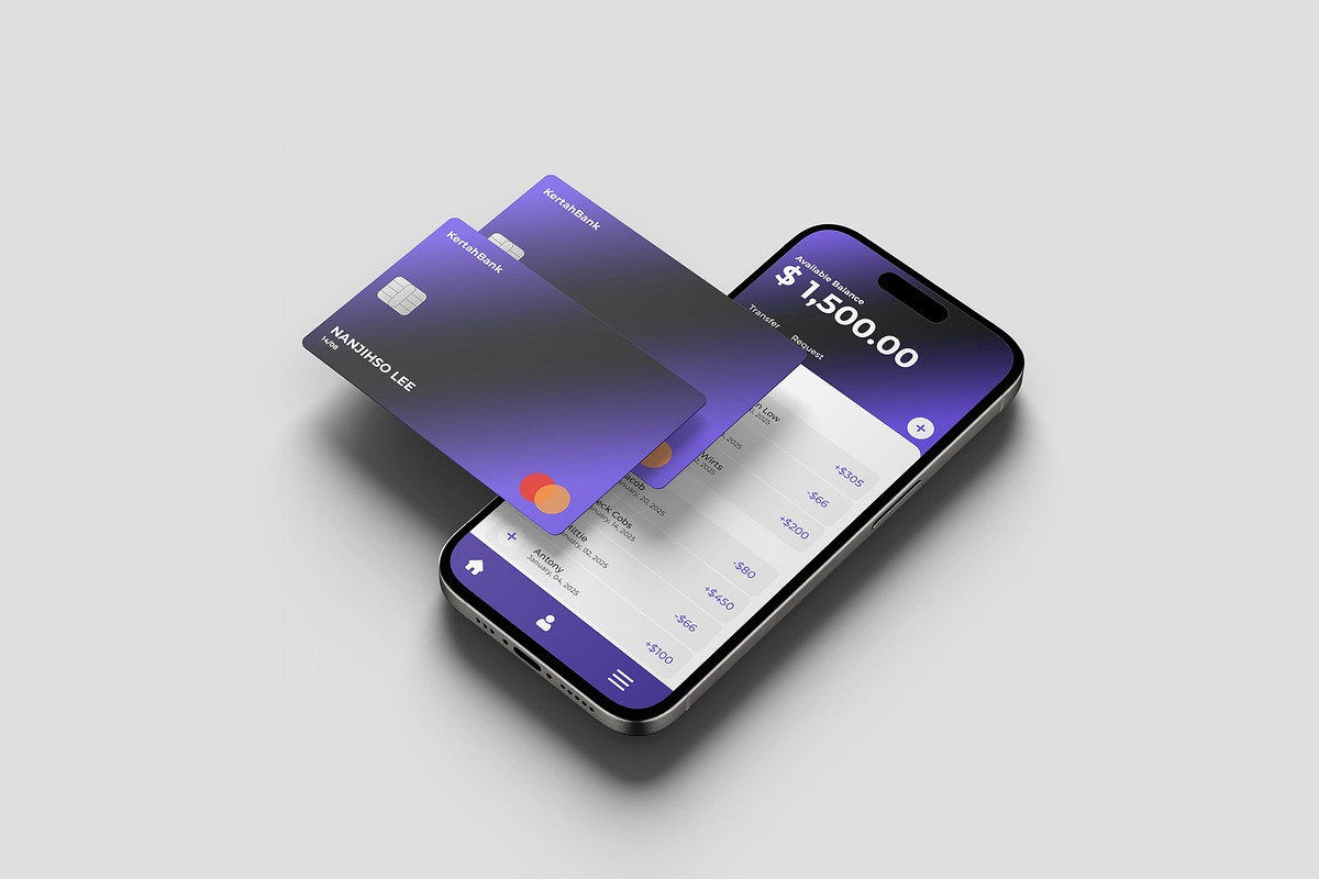 Iphone And Credit Card Mockup, a Product Mockup by scribrostudio (Photo 9 of 11)