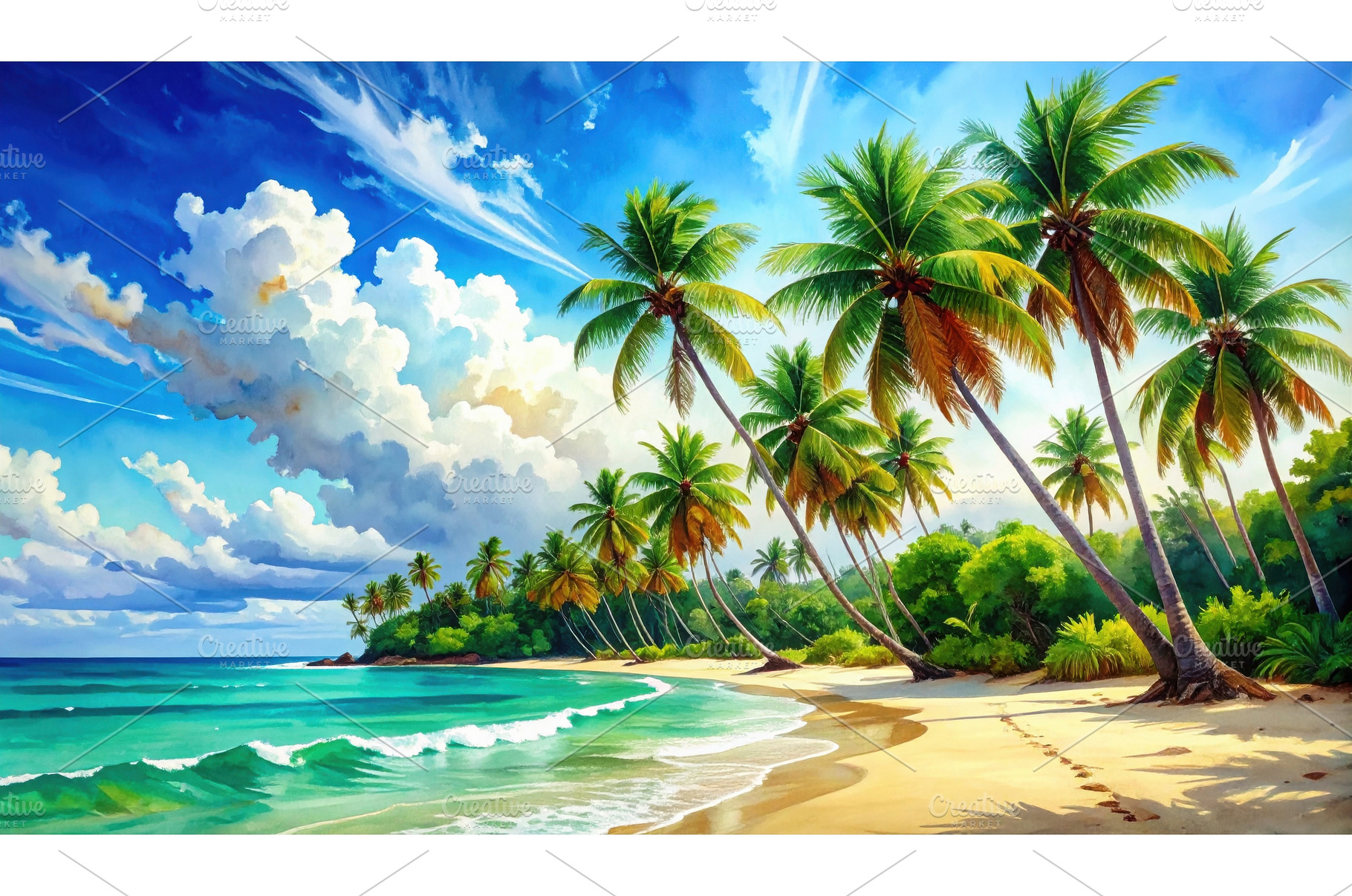 Scenic watercolor artwork of sandy, a Nature Photo by Igor Tichonow