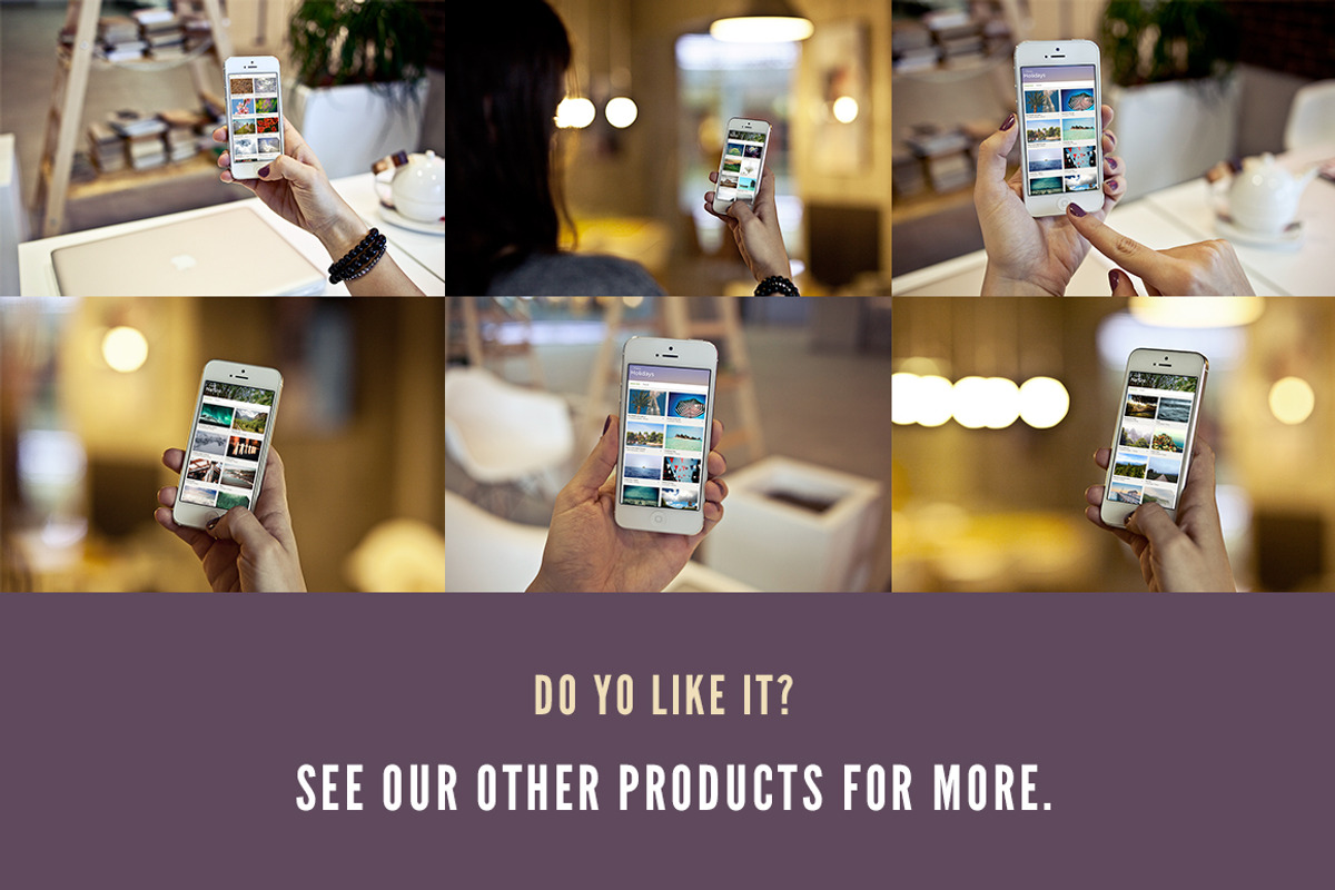 6 iPhone photo mockups, an iPhone Mockup by show it better (Photo 5 of 5)