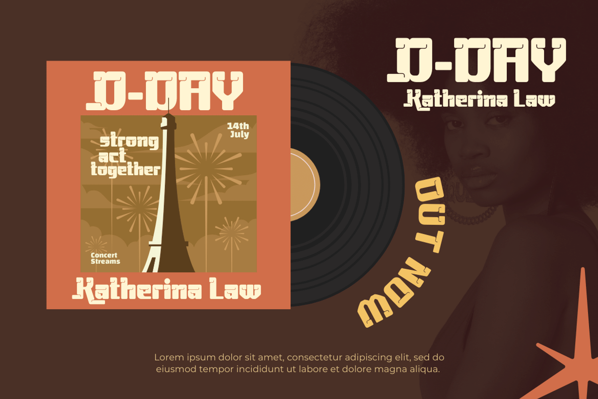 Masteng | Groovy Retro Font, a Font by twinstd (Photo 3 of 14)