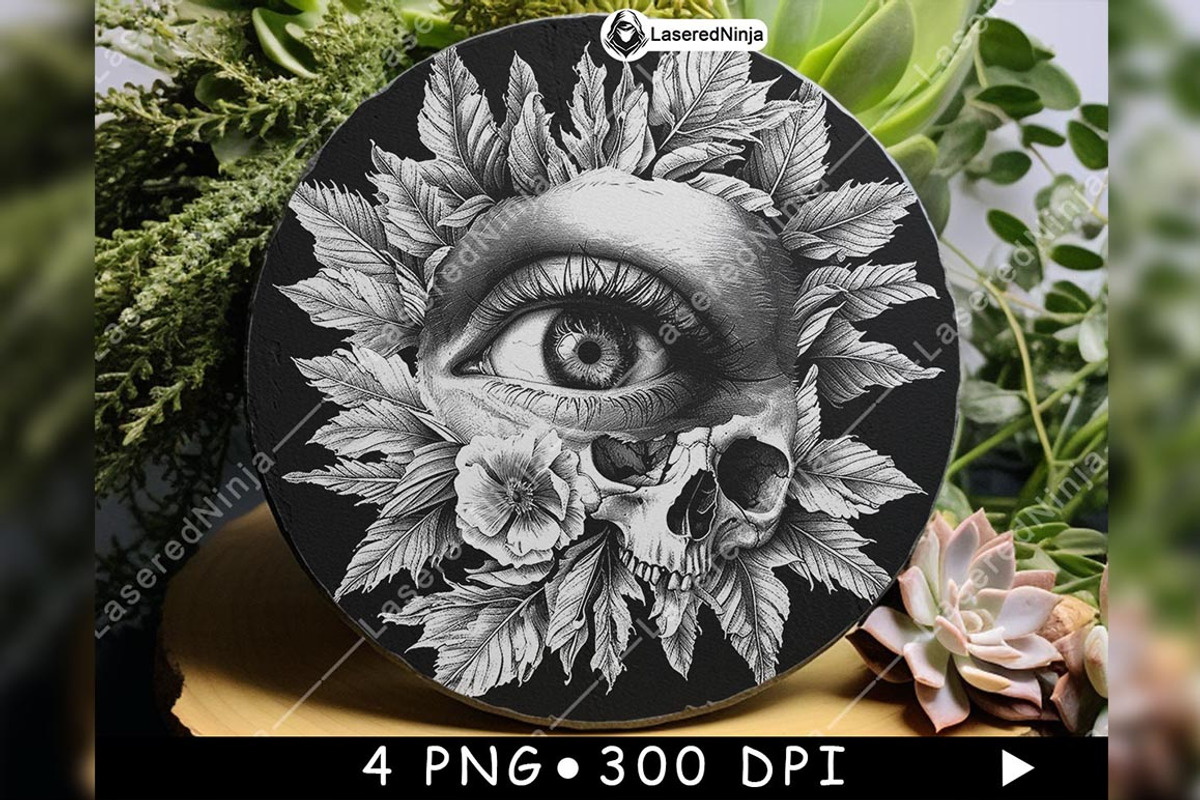 Eye Leaves Skulls Creepy Mysterious, a Background Graphic by LaseredNinja (Photo 5 of 7)