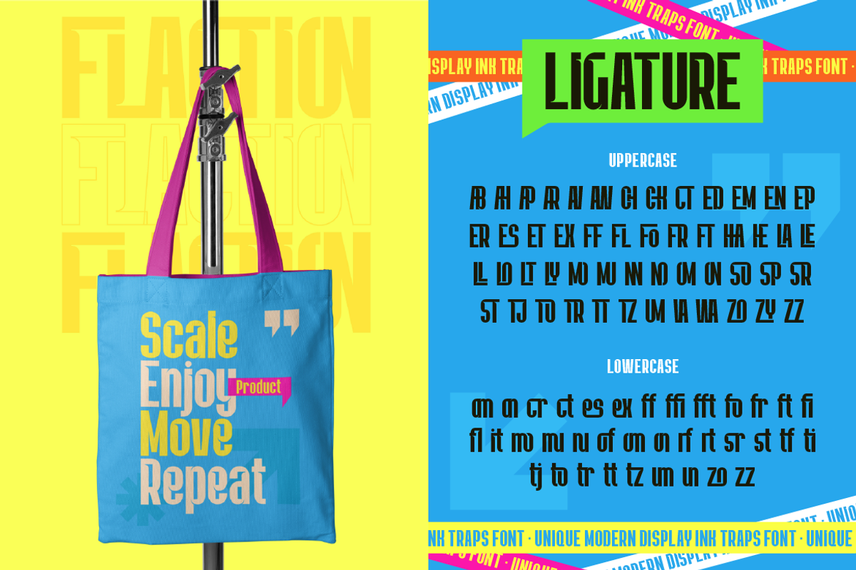 Flaction - Futuristic Sporty Font, a Sans Serif Font by Artisan Themes (Photo 7 of 11)