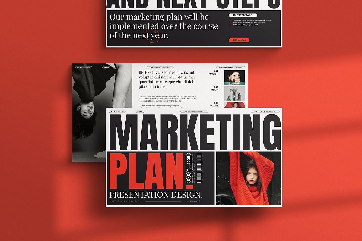 HUGE | Marketing Plan Template, a Presentation Template by ArtisanaAura (Photo 4 of 11)