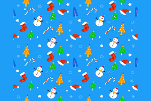 Winter Seamless Pattern Illustration, an Illustration by graphicook