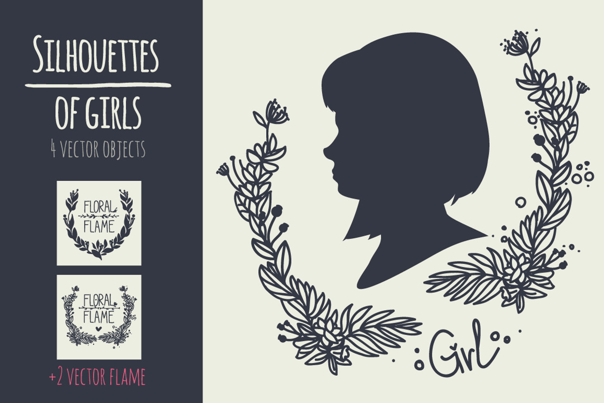 silhouettes of girls, a Decorative Illustration by adi katz (Photo 3 of 5)