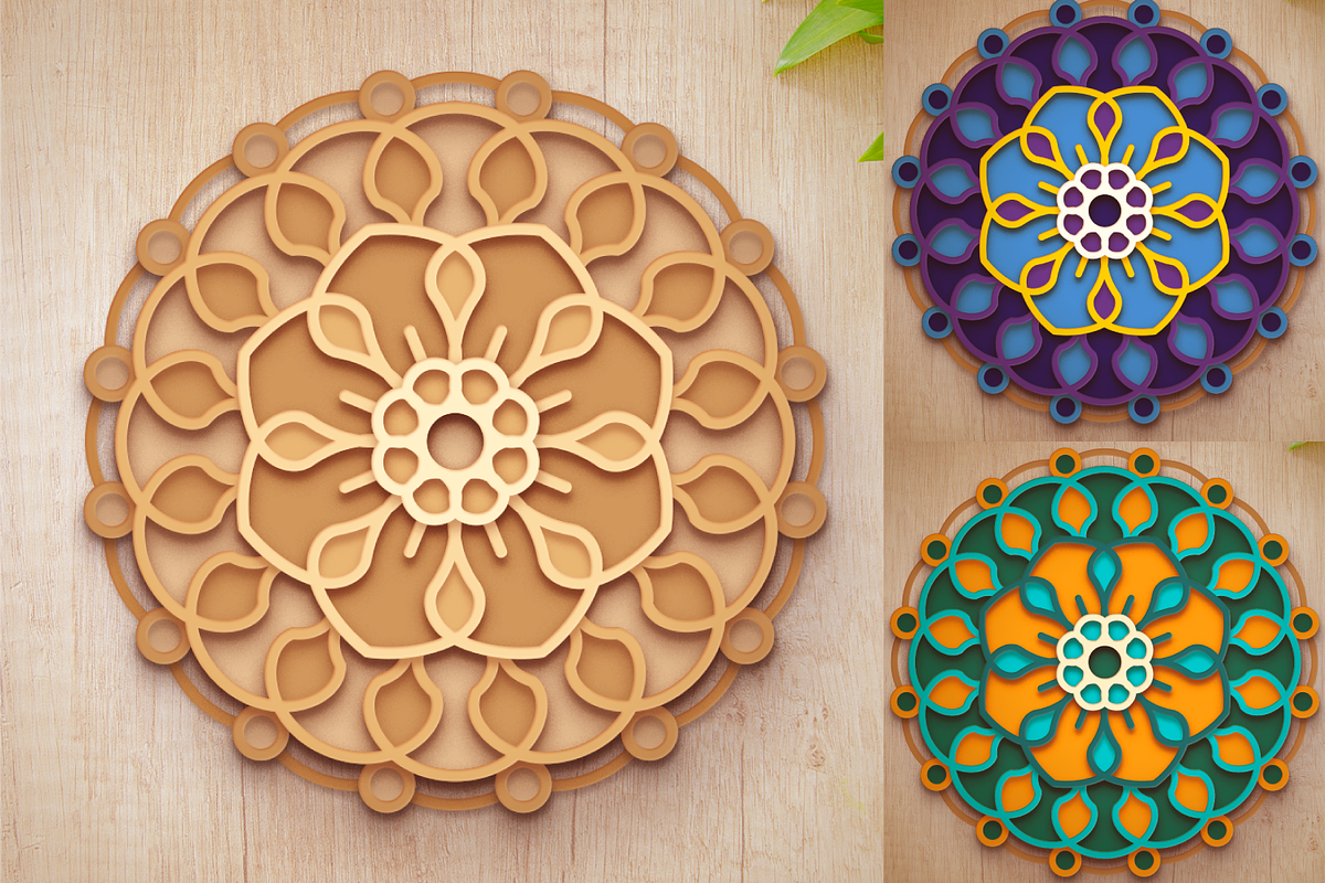 10 - 3D Flower Mandalas Collection, an Object Graphic by Arshad Ali (Photo 17 of 18)