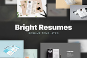 BRIGHT Resumes Bundle, a Resume Template by slidequest (Thumbnail 1 of 11)