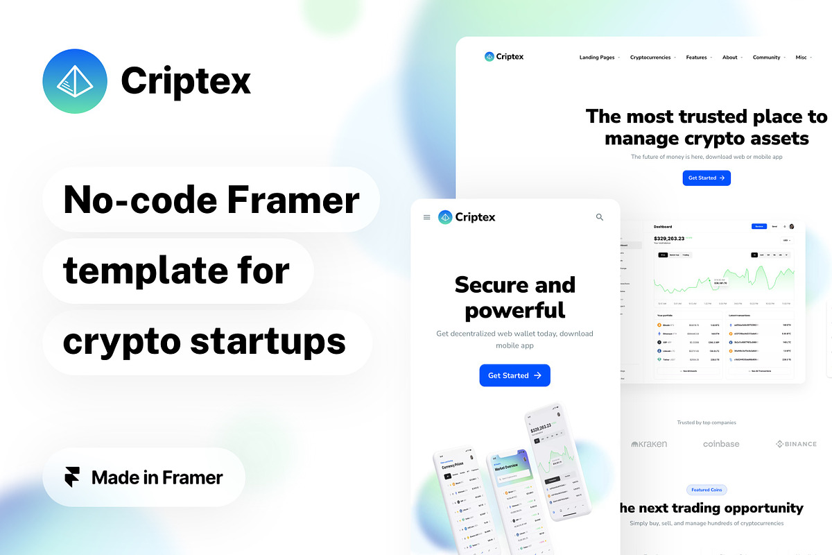 Criptex - Crypto Framer Template, a Landing Page Template by WhiteUI.Store