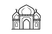 Islamic mosque architecture icon, an Outline Icon by Nurlan's shop (Thumbnail 1 of 2)