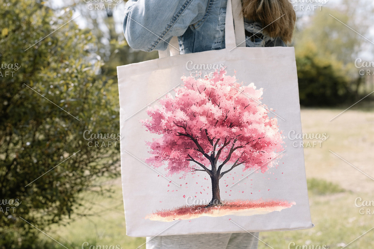 Watercolor Spring Tree Clipart PNG, an Illustration by Canvas Craft (Photo 5 of 7)