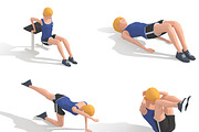 Exercise Animations Bundle Woman, a Characters & Person 3D Model by Daniel Mikulik (Thumbnail 3 of 14)