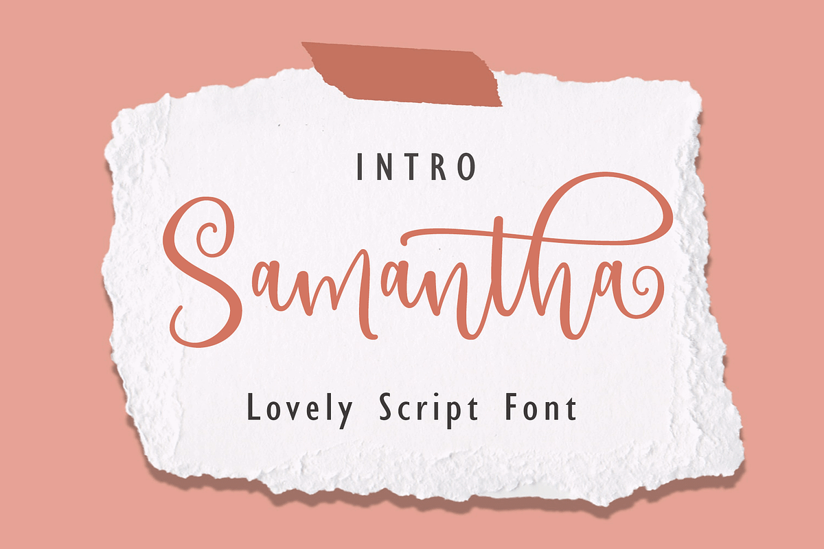 Samantha, a Script Font by Meutuwah (Photo 1 of 7)