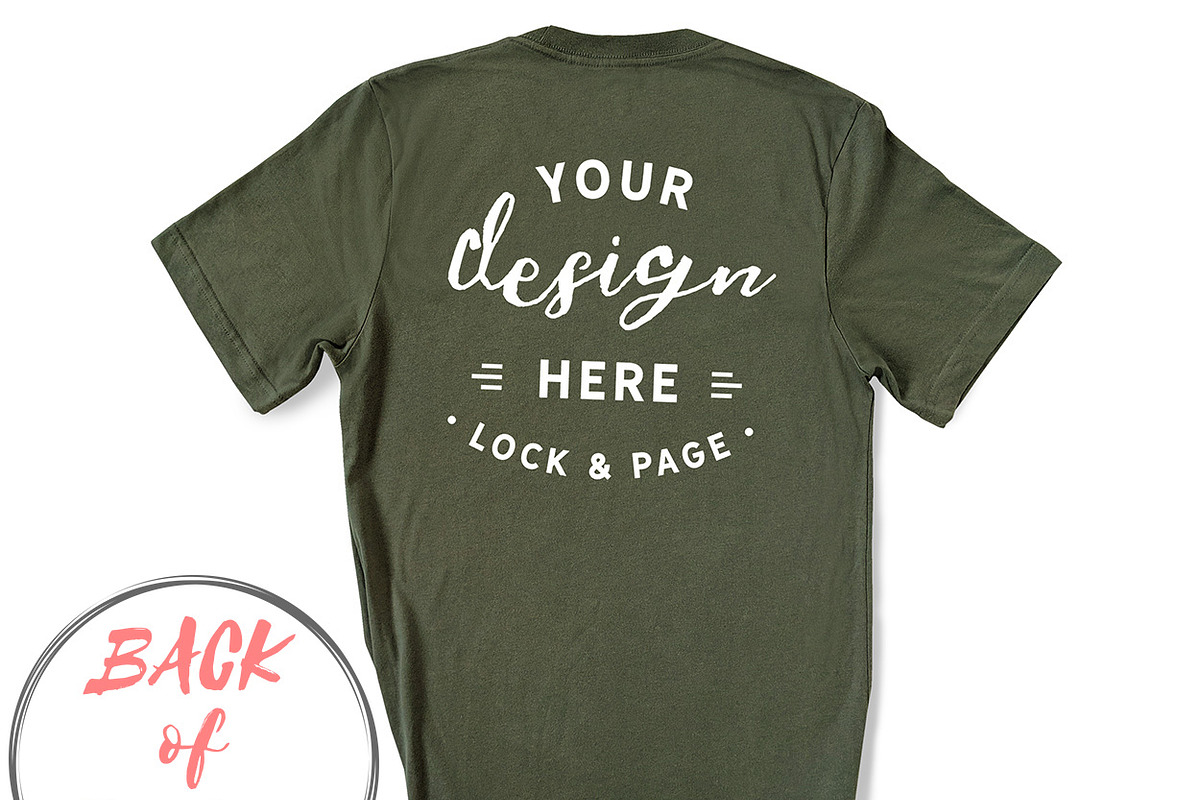 Back Of T-Shirt BC3001 Mockup Bundle, a Shirt Mockup by lock and page (Photo 44 of 88)