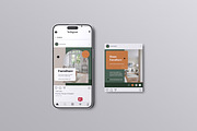 Instagram Post Mockup, an Advertising Mockup by HanaSaka_Studio (Thumbnail 2 of 5)
